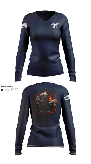 Womens Long Sleeve Vneck Shirt, NTAG HEARTLAND 2026, Navy, Teamtime, Team time, sublimation, custom sports apparel, team uniforms, spirit wear, spiritwear, sports uniforms, custom shirts, team store, custom team store, fundraiser sports, apparel fundraiser