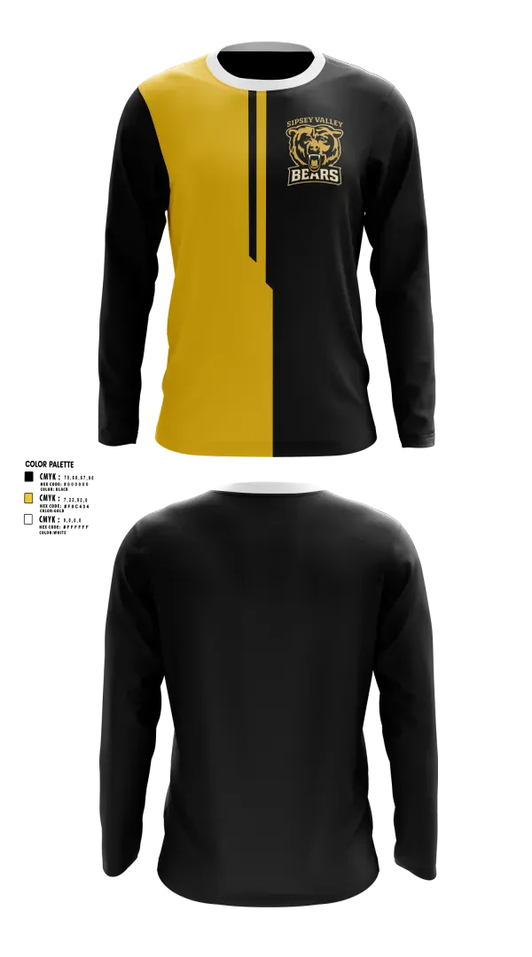 Long Sleeve Performance Shirt, Sipsey Valley Bears, Baseball, Teamtime, Team time, sublimation, custom sports apparel, team uniforms, spirit wear, spiritwear, sports uniforms, custom shirts, team store, custom team store, fundraiser sports, apparel fundraiser