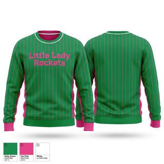 Crew Neck Sweatshirt, Little Lady Rockets, Softball, Teamtime, Team time, sublimation, custom sports apparel, team uniforms, spirit wear, spiritwear, sports uniforms, custom shirts, team store, custom team store, fundraiser sports, apparel fundraiser