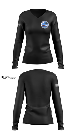 Womens Long Sleeve Vneck Shirt, CSG, Army, Teamtime, Team time, sublimation, custom sports apparel, team uniforms, spirit wear, spiritwear, sports uniforms, custom shirts, team store, custom team store, fundraiser sports, apparel fundraiser