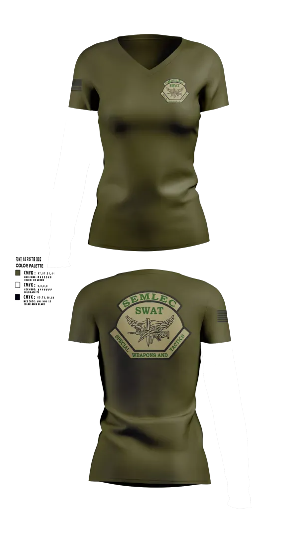 Womens Short Sleeve Vneck Shirt, SEMLEC SWAT, Police, Teamtime, Team time, sublimation, custom sports apparel, team uniforms, spirit wear, spiritwear, sports uniforms, custom shirts, team store, custom team store, fundraiser sports, apparel fundraiser
