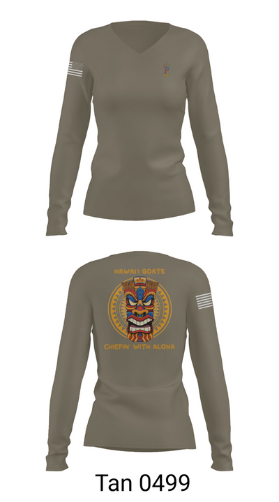 Hsm37 35373987 Women's Long Sleeve V-neck Shirt - 73