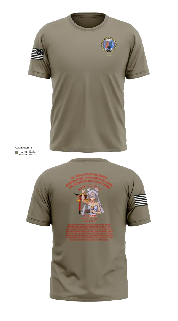 Karl & Hedwig Ackermann Memorial Institute for Joint Military Intelligence and Law Enforcement Education & Training at MARDET Fort Leonard Wood 34903411 Short Sleeve Performance Shirt - 130