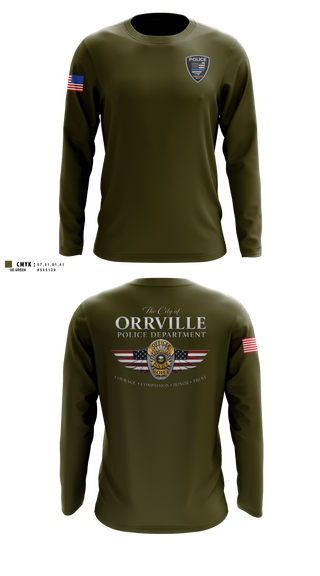 Long Sleeve Performance Shirt, Orrville Police Department, Police, Teamtime, Team time, sublimation, custom sports apparel, team uniforms, spirit wear, spiritwear, sports uniforms, custom shirts, team store, custom team store, fundraiser sports, apparel fundraiser