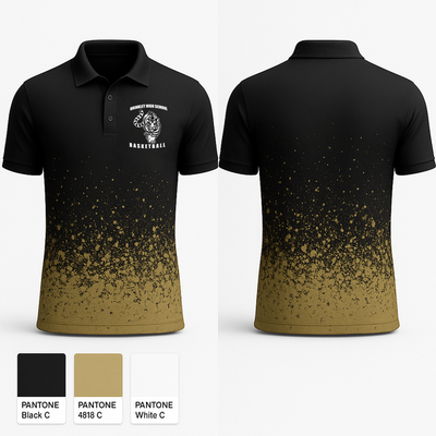 Brinkley High School Basketball 27370127 Short Sleeve Performance Polo - 1