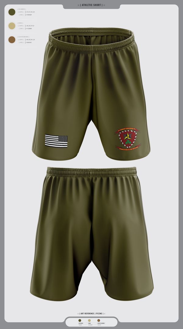 Athletic Shorts With Pockets, 3d Combat Engineer Battalion, , Teamtime, Team time, sublimation, custom sports apparel, team uniforms, spirit wear, spiritwear, sports uniforms, custom shirts, team store, custom team store, fundraiser sports, apparel fundraiser