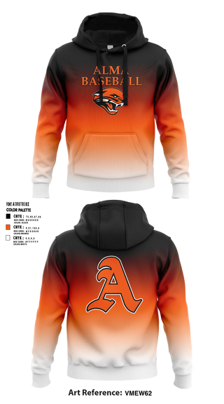 Hoodie, Alma, Baseball, Teamtime, Team time, sublimation, custom sports apparel, team uniforms, spirit wear, spiritwear, sports uniforms, custom shirts, team store, custom team store, fundraiser sports, apparel fundraiser
