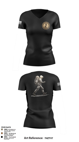 Womens Short Sleeve Vneck Shirt, 7th Group, Army, Teamtime, Team time, sublimation, custom sports apparel, team uniforms, spirit wear, spiritwear, sports uniforms, custom shirts, team store, custom team store, fundraiser sports, apparel fundraiser