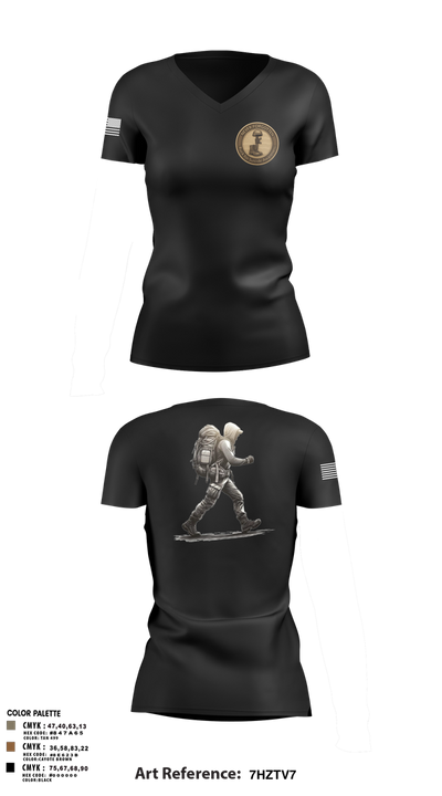 7th special force group Women's Short Sleeve V-neck Shirt - 3