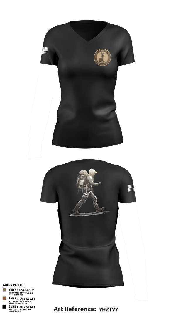 Womens Short Sleeve Vneck Shirt, 7th Group, Army, Teamtime, Team time, sublimation, custom sports apparel, team uniforms, spirit wear, spiritwear, sports uniforms, custom shirts, team store, custom team store, fundraiser sports, apparel fundraiser