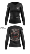 Great Notch Fire Company #4 Women's Long Sleeve V-neck Shirt - 12