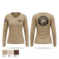 1-24 infantry battalion Women's Long Sleeve V-neck Shirt - 1