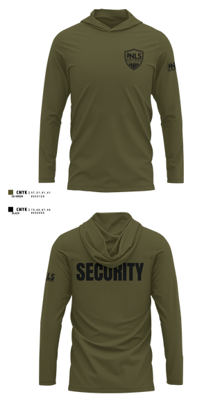 Long Sleeve Hooded Sun Shirt, Next Level Security LLC, , Teamtime, Team time, sublimation, custom sports apparel, team uniforms, spirit wear, spiritwear, sports uniforms, custom shirts, team store, custom team store, fundraiser sports, apparel fundraiser