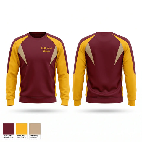 Crew Neck Sweatshirt, South Heart Eagles, Baseball, Teamtime, Team time, sublimation, custom sports apparel, team uniforms, spirit wear, spiritwear, sports uniforms, custom shirts, team store, custom team store, fundraiser sports, apparel fundraiser