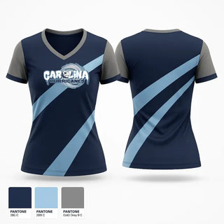Womens Short Sleeve Vneck Shirt, Carolina Hurricanes, Baseball, Teamtime, Team time, sublimation, custom sports apparel, team uniforms, spirit wear, spiritwear, sports uniforms, custom shirts, team store, custom team store, fundraiser sports, apparel fundraiser