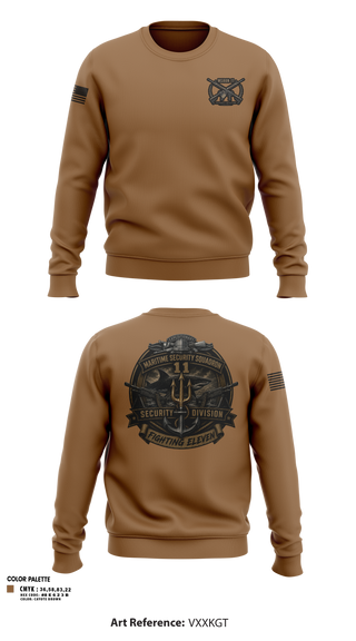 Crew Neck Sweatshirt, MSRON 11 Security Division, Navy, Teamtime, Team time, sublimation, custom sports apparel, team uniforms, spirit wear, spiritwear, sports uniforms, custom shirts, team store, custom team store, fundraiser sports, apparel fundraiser