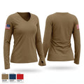 Smart Dumb 62230129 Women's Long Sleeve V-neck Shirt - 1