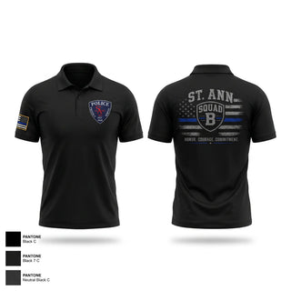Short Sleeve Performance Polo, B SQUAD, Police, Teamtime, Team time, sublimation, custom sports apparel, team uniforms, spirit wear, spiritwear, sports uniforms, custom shirts, team store, custom team store, fundraiser sports, apparel fundraiser