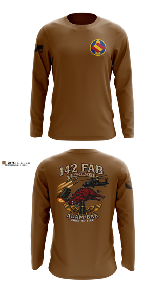 Long Sleeve Performance Shirt, 142nd, Army, Teamtime, Team time, sublimation, custom sports apparel, team uniforms, spirit wear, spiritwear, sports uniforms, custom shirts, team store, custom team store, fundraiser sports, apparel fundraiser