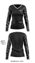 Westerville Central Swimming & Diving 56583573 Women's Long Sleeve V-neck Shirt - 41