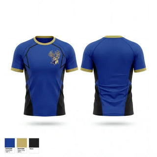 Short Sleeve Rash Guard Shirt, Berkeley Stags, Wrestling, Teamtime, Team time, sublimation, custom sports apparel, team uniforms, spirit wear, spiritwear, sports uniforms, custom shirts, team store, custom team store, fundraiser sports, apparel fundraiser