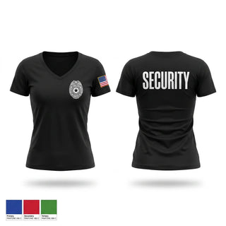 Womens Short Sleeve Vneck Shirt, Frontier security, Police, Teamtime, Team time, sublimation, custom sports apparel, team uniforms, spirit wear, spiritwear, sports uniforms, custom shirts, team store, custom team store, fundraiser sports, apparel fundraiser