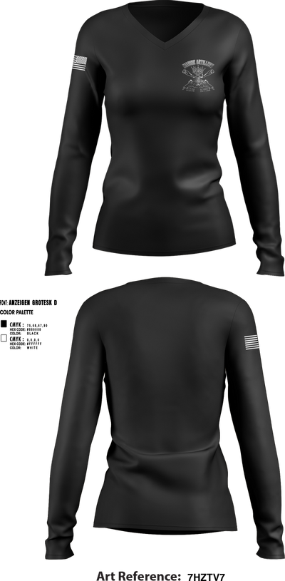 BIG DRACO 84455407 Women's Long Sleeve V-neck Shirt - 1