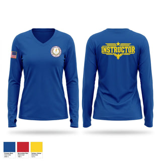 Womens Long Sleeve Vneck Shirt, BRTC/LETA, Police, Teamtime, Team time, sublimation, custom sports apparel, team uniforms, spirit wear, spiritwear, sports uniforms, custom shirts, team store, custom team store, fundraiser sports, apparel fundraiser