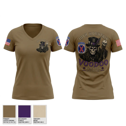 Womens Short Sleeve Vneck Shirt, Voodoo Platoon, Army, Teamtime, Team time, sublimation, custom sports apparel, team uniforms, spirit wear, spiritwear, sports uniforms, custom shirts, team store, custom team store, fundraiser sports, apparel fundraiser