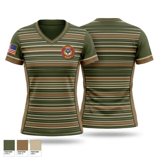 Womens Short Sleeve Vneck Shirt, 1st LAR, 1st Marine Division, Marines, Teamtime, Team time, sublimation, custom sports apparel, team uniforms, spirit wear, spiritwear, sports uniforms, custom shirts, team store, custom team store, fundraiser sports, apparel fundraiser