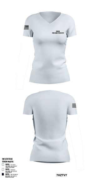 Womens Short Sleeve Vneck Shirt, Fuego, Fire and Forestry, , Teamtime, Team time, sublimation, custom sports apparel, team uniforms, spirit wear, spiritwear, sports uniforms, custom shirts, team store, custom team store, fundraiser sports, apparel fundraiser