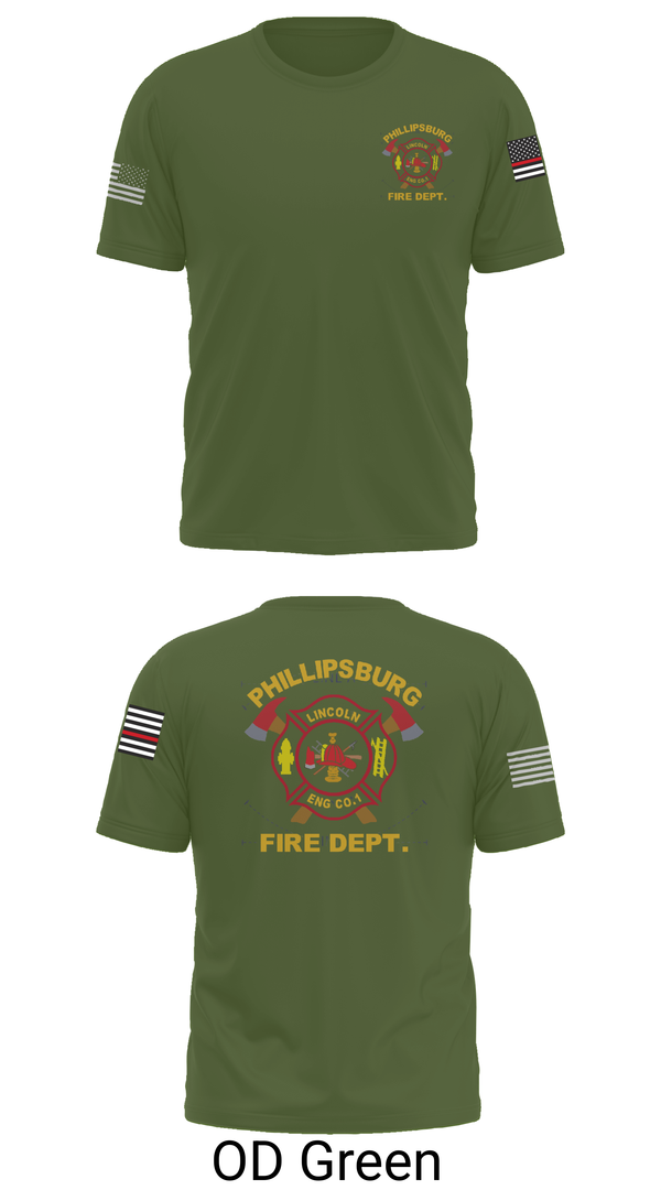Old School Cotton Feel Shirt, PHILLIPSBURG FIRE DEPARTMENT, , Teamtime, Team time, sublimation, custom sports apparel, team uniforms, spirit wear, spiritwear, sports uniforms, custom shirts, team store, custom team store, fundraiser sports, apparel fundraiser