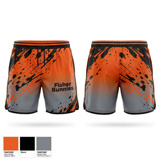 Track Shorts, Fisher Bunnies, Cross Country, Teamtime, Team time, sublimation, custom sports apparel, team uniforms, spirit wear, spiritwear, sports uniforms, custom shirts, team store, custom team store, fundraiser sports, apparel fundraiser