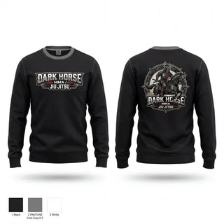 Crew Neck Sweatshirt, DARK HORSE MMA/JIU JITSU, , Teamtime, Team time, sublimation, custom sports apparel, team uniforms, spirit wear, spiritwear, sports uniforms, custom shirts, team store, custom team store, fundraiser sports, apparel fundraiser