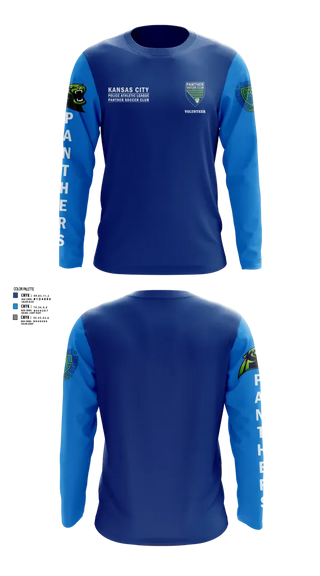 Long Sleeve Performance Shirt, Kansas City Missouri Police Athletic League Panthers (Soccer), Spirit Store, Teamtime, Team time, sublimation, custom sports apparel, team uniforms, spirit wear, spiritwear, sports uniforms, custom shirts, team store, custom team store, fundraiser sports, apparel fundraiser