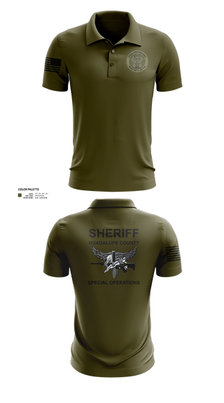 Short Sleeve Performance Polo, Guadalupe County SWAT, Police, Teamtime, Team time, sublimation, custom sports apparel, team uniforms, spirit wear, spiritwear, sports uniforms, custom shirts, team store, custom team store, fundraiser sports, apparel fundraiser