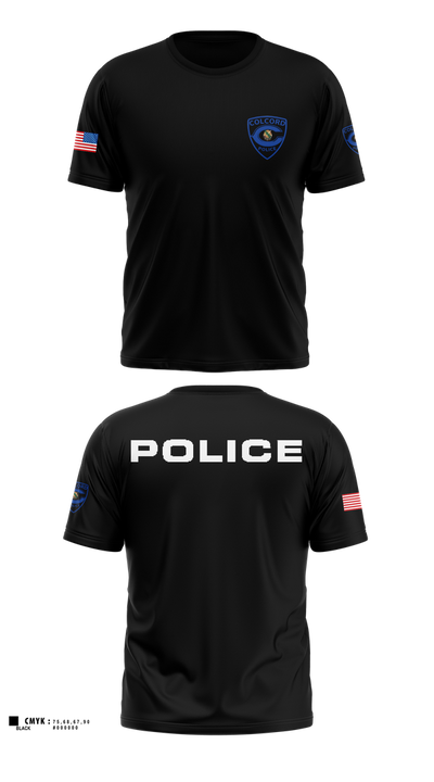 Colcord Police Dept 92733456 Old School Cotton Feel Shirt - 100