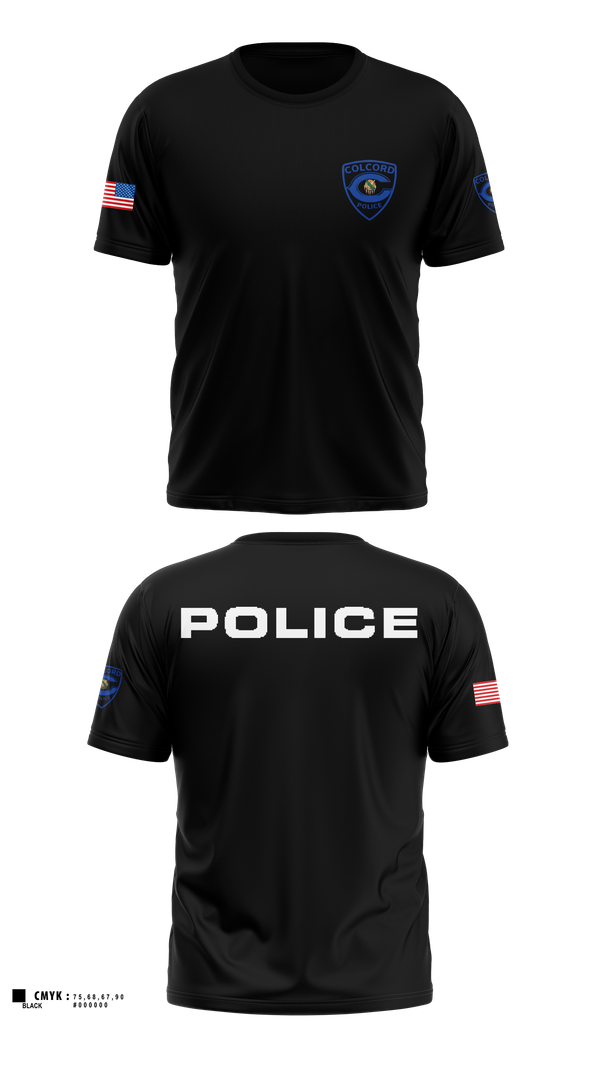 Old School Cotton Feel Shirt, Colcord Police Dept, , Teamtime, Team time, sublimation, custom sports apparel, team uniforms, spirit wear, spiritwear, sports uniforms, custom shirts, team store, custom team store, fundraiser sports, apparel fundraiser