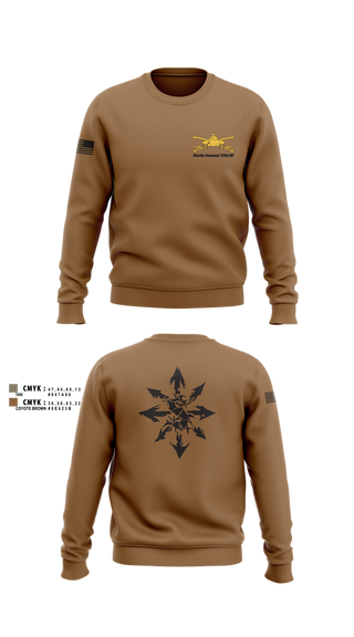Crew Neck Sweatshirt, Charlie Company 120th INF, National Guard, Teamtime, Team time, sublimation, custom sports apparel, team uniforms, spirit wear, spiritwear, sports uniforms, custom shirts, team store, custom team store, fundraiser sports, apparel fundraiser