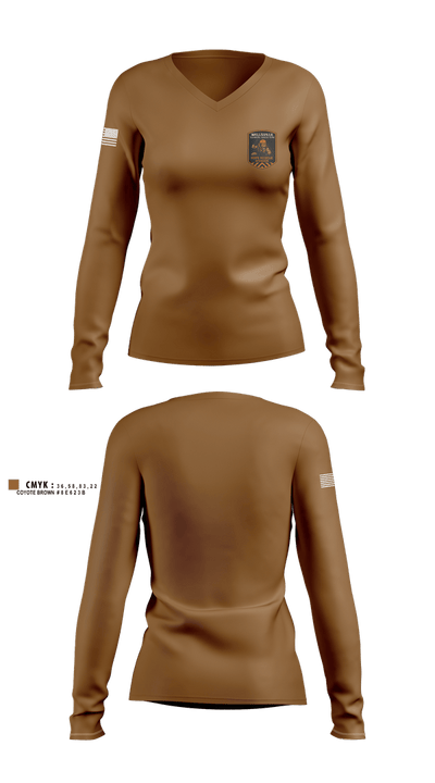 Wellsville TRT 21200750 Women's Long Sleeve V-neck Shirt - 4