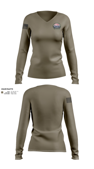 Womens Long Sleeve Vneck Shirt, 139th MP Batallion, Army, Teamtime, Team time, sublimation, custom sports apparel, team uniforms, spirit wear, spiritwear, sports uniforms, custom shirts, team store, custom team store, fundraiser sports, apparel fundraiser