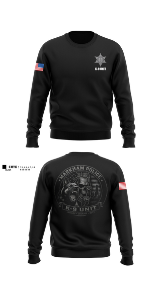 Crew Neck Sweatshirt, Markham Police K-9 Unit, Police, Teamtime, Team time, sublimation, custom sports apparel, team uniforms, spirit wear, spiritwear, sports uniforms, custom shirts, team store, custom team store, fundraiser sports, apparel fundraiser