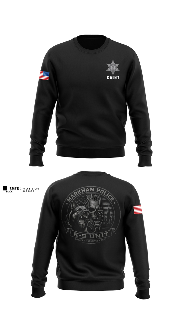 Crew Neck Sweatshirt, Markham Police K-9 Unit, Police, Teamtime, Team time, sublimation, custom sports apparel, team uniforms, spirit wear, spiritwear, sports uniforms, custom shirts, team store, custom team store, fundraiser sports, apparel fundraiser