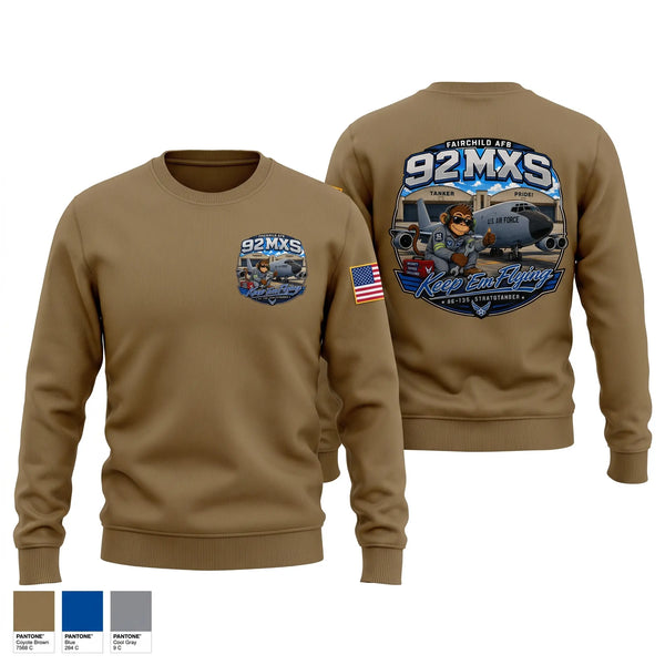 Crew Neck Sweatshirt, 92 MXS, Air Force, Teamtime, Team time, sublimation, custom sports apparel, team uniforms, spirit wear, spiritwear, sports uniforms, custom shirts, team store, custom team store, fundraiser sports, apparel fundraiser