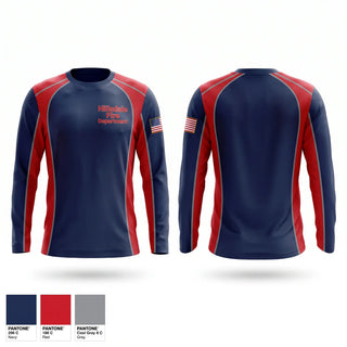 Long Sleeve Performance Shirt, Hillsdale fire department, Fire Department, Teamtime, Team time, sublimation, custom sports apparel, team uniforms, spirit wear, spiritwear, sports uniforms, custom shirts, team store, custom team store, fundraiser sports, apparel fundraiser