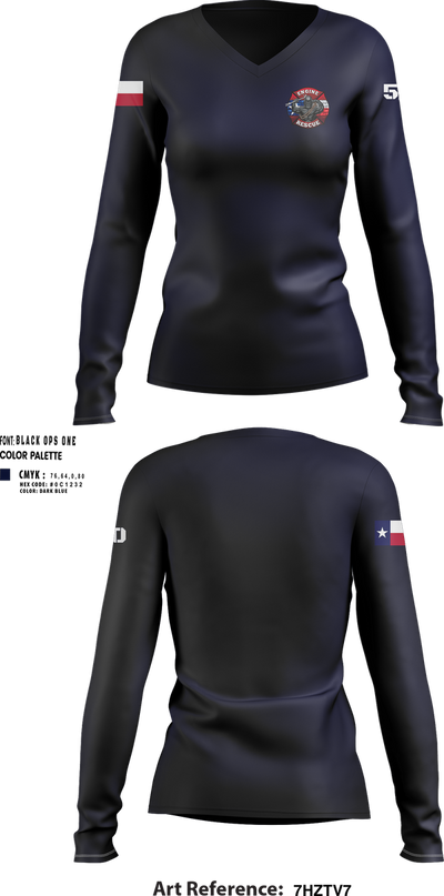 Goon 50 41476166 Women's Long Sleeve V-neck Shirt - 151