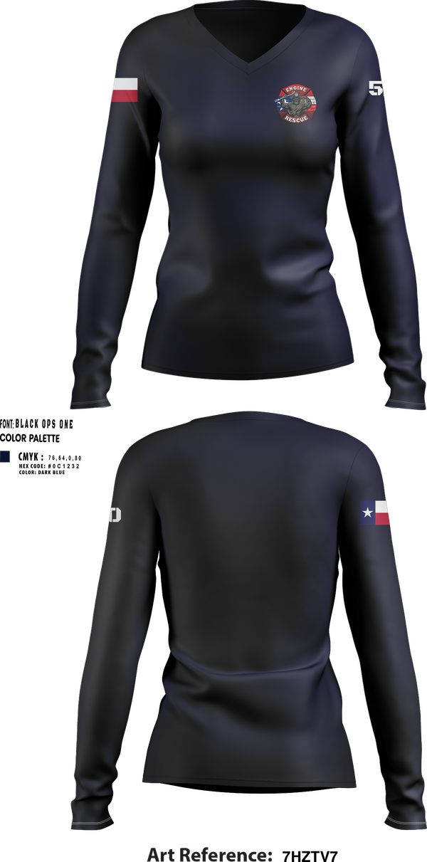 Womens Long Sleeve Vneck Shirt, Goon 50, Fire Department, Teamtime, Team time, sublimation, custom sports apparel, team uniforms, spirit wear, spiritwear, sports uniforms, custom shirts, team store, custom team store, fundraiser sports, apparel fundraiser