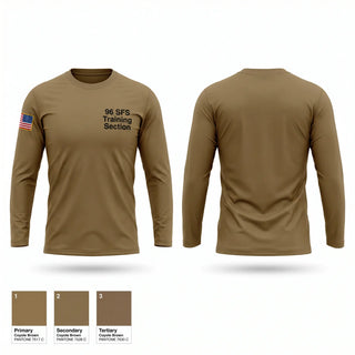 Long Sleeve Performance Shirt, 96 SFS Training Section, Air Force, Teamtime, Team time, sublimation, custom sports apparel, team uniforms, spirit wear, spiritwear, sports uniforms, custom shirts, team store, custom team store, fundraiser sports, apparel fundraiser