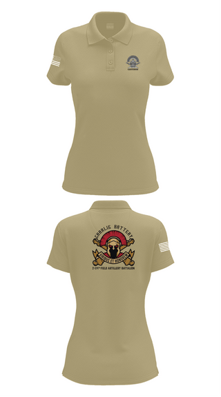 Womens Short Sleeve Performance Polo, Charlie BTRY 2-114th FA, , Teamtime, Team time, sublimation, custom sports apparel, team uniforms, spirit wear, spiritwear, sports uniforms, custom shirts, team store, custom team store, fundraiser sports, apparel fundraiser