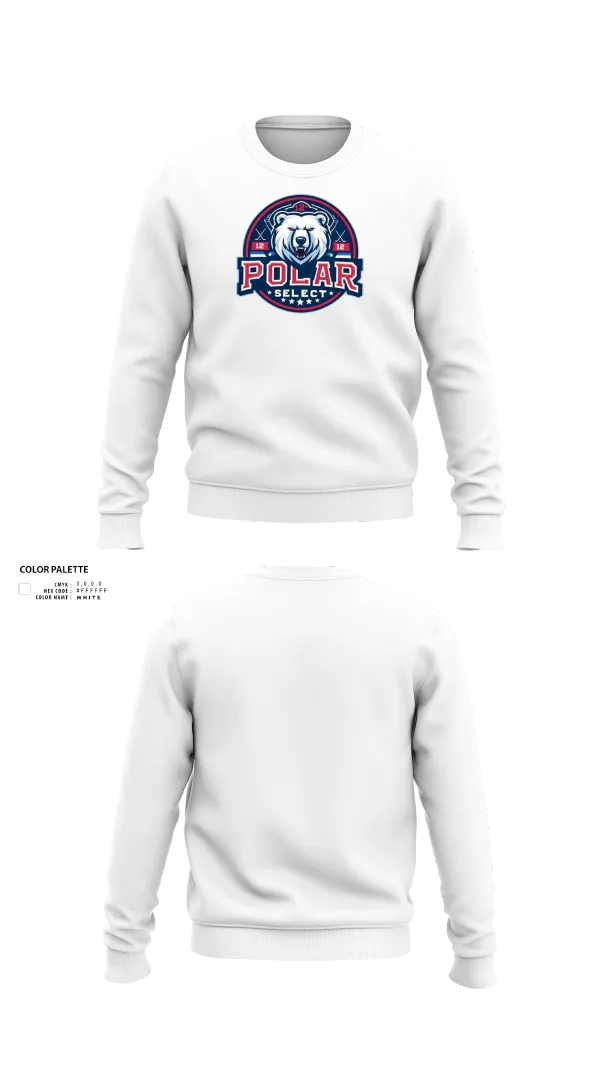 Crew Neck Sweatshirt, Polar Select, Ice Hockey, Teamtime, Team time, sublimation, custom sports apparel, team uniforms, spirit wear, spiritwear, sports uniforms, custom shirts, team store, custom team store, fundraiser sports, apparel fundraiser